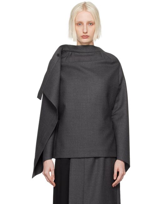 Haut Façon Tailleur Noir Et Gris À Empiècement De Style Jupe ALAINPAUL en coloris Black