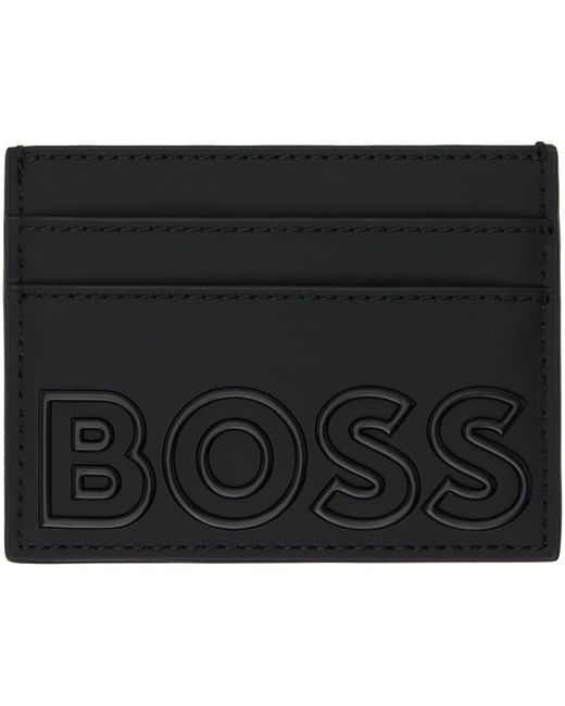 Boss Black Appliqué Card Holder for men