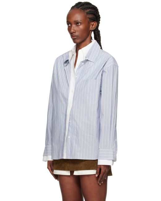 Acne ブルー レイヤード ボタンアップシャツ White