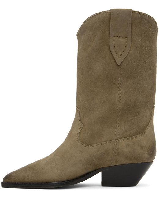 Isabel Marant Green Taupe Duerto Boots