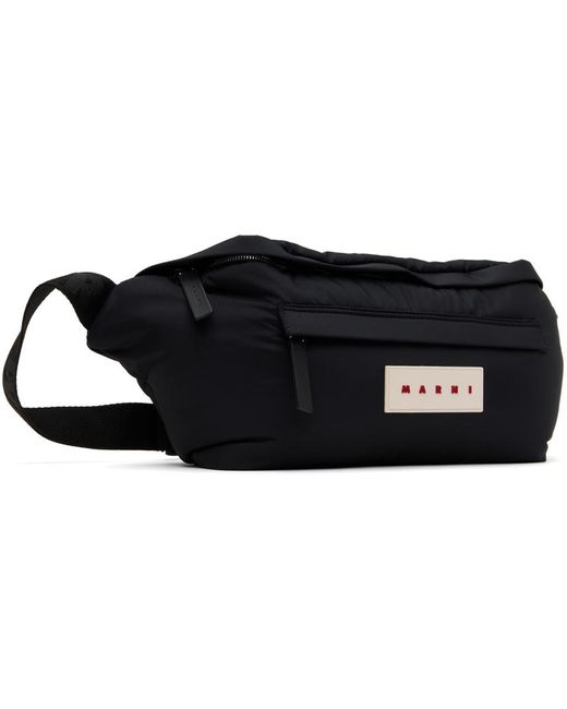 Marni Black Large Puff Belt Bag for men