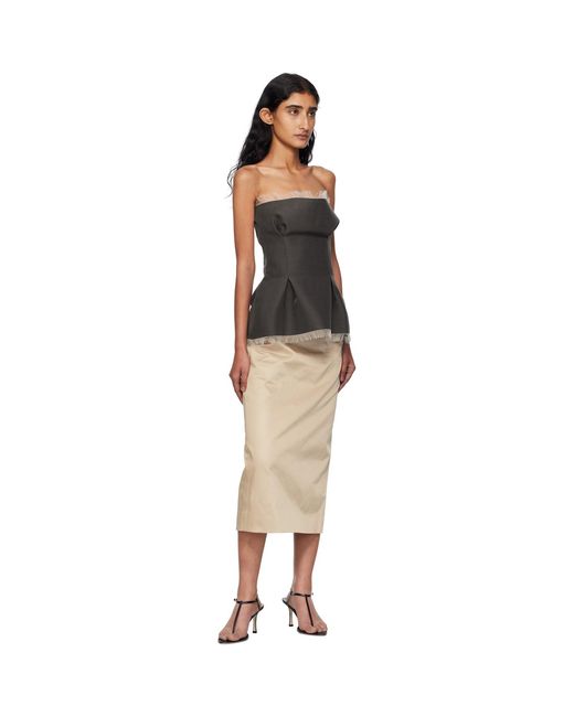 GIA STUDIOS Natural Marisol Midi Skirt