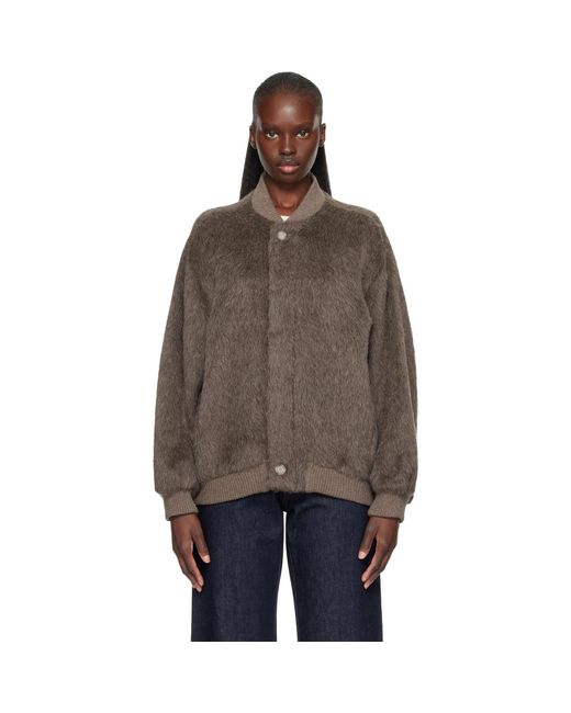 Lauren Manoogian Brown Taupe Suri Bomber Jacket