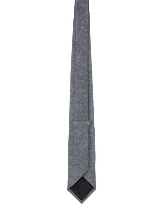 Bottega Veneta Black Gray Printed Tie for men