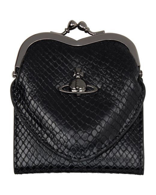 Vivienne Westwood Black Heart Frame Wallet for men