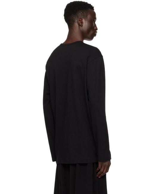 T-shirt à manches longues noir à image imprimée Yohji Yamamoto pour homme en coloris Black