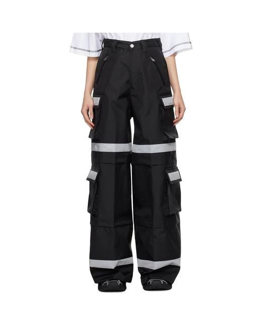 Vetements Black Reflective Cargo Pants