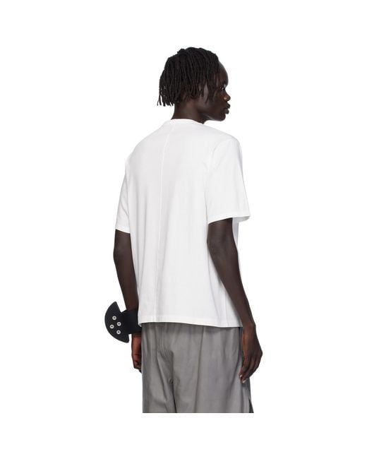 Rick Owens White Off- Concordians Brad T-Shirt for men