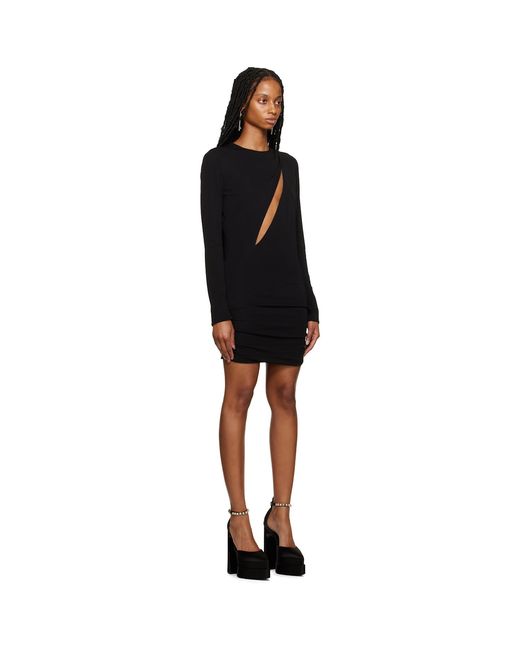 Versace Black Slashed Minidress