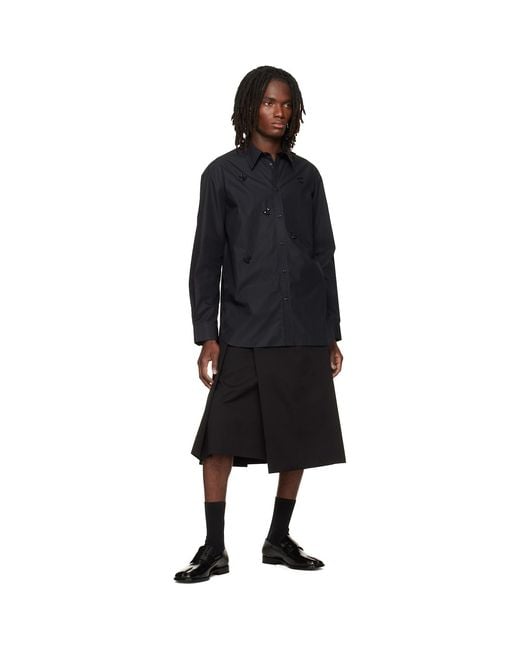Simone Rocha Black Turbo Beaded Easy Shirt for men