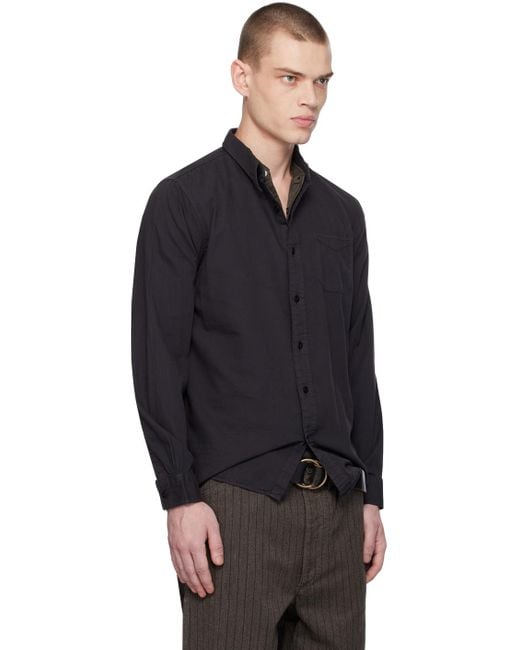 RRL Black Garment-dyed Shirt for men