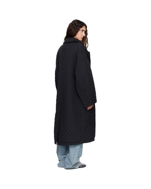 Maison Margiela Black Quilted Coat