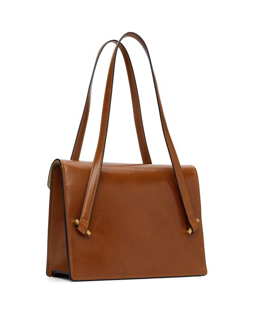 Versace Brown Tan Severine Leather Shoulder Bag