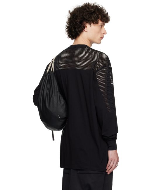 Rick Owens Black Champion Edition Girdered T-Shirt for men