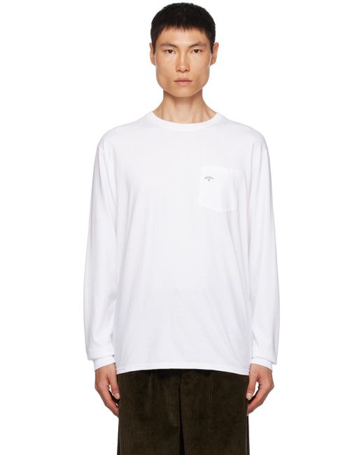 Noah NYC White Classic Long Sleeve T-shirt for men