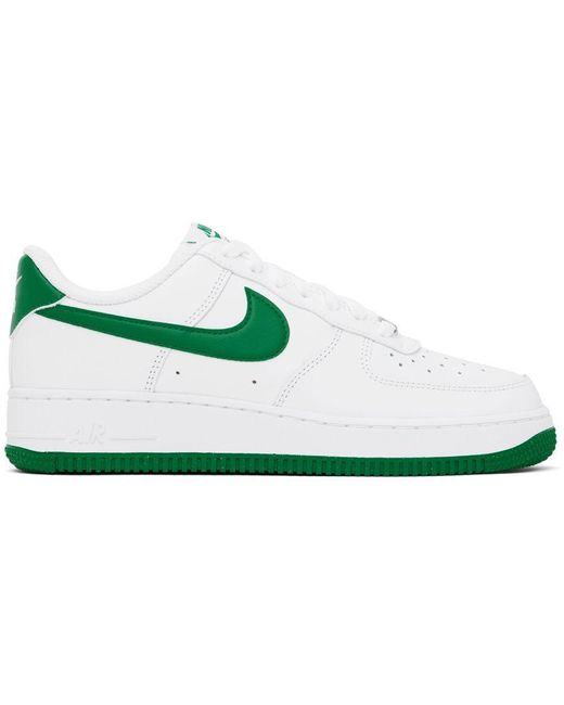 Nike White & Green Air Force 1 '07 Sneakers in Black for Men | Lyst