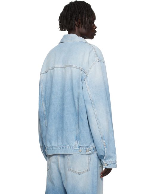 Blouson Bleu En Denim À Effet Délavé Acne pour homme en coloris Blue