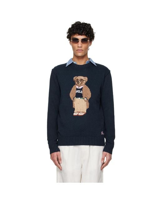 Polo Ralph Lauren Blue 'Polo Bear' Sweater for men
