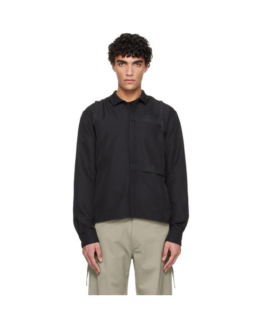 HELIOT EMIL Black Sinew Shirt for men