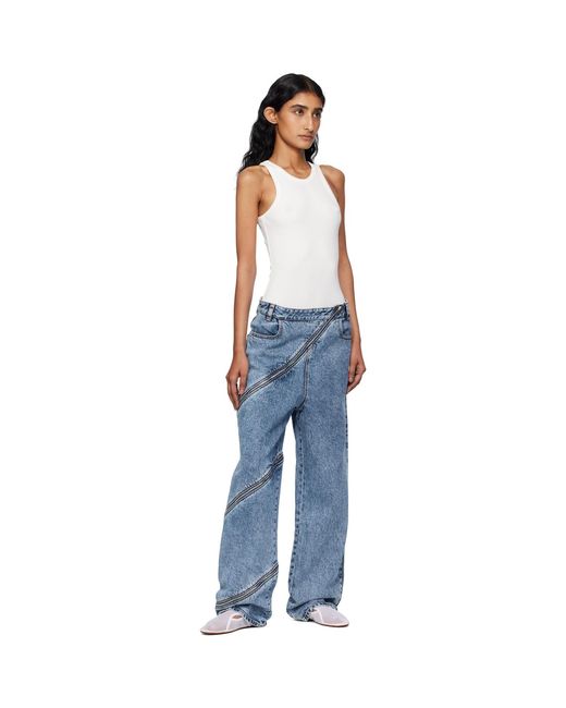 Alaïa Blue Spiral Jeans
