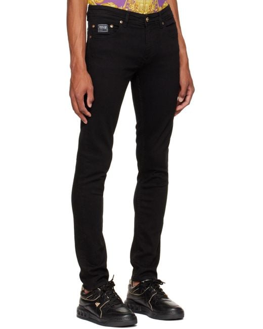 Versace Black Straight-Leg Jeans for men