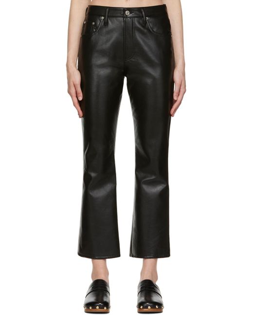 Citizens of Humanity Black Isola Leather Pants