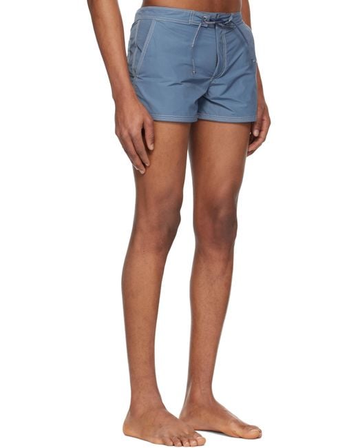 ERL Blue Nylon Swim Shorts for men