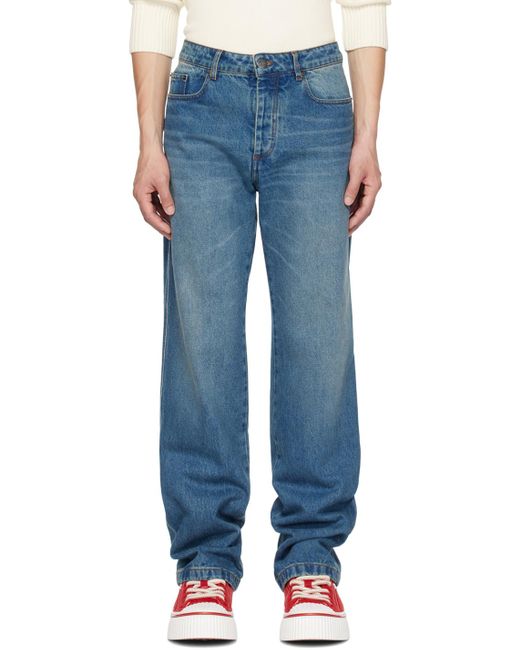 AMI Blue Straight-fit Jeans for men