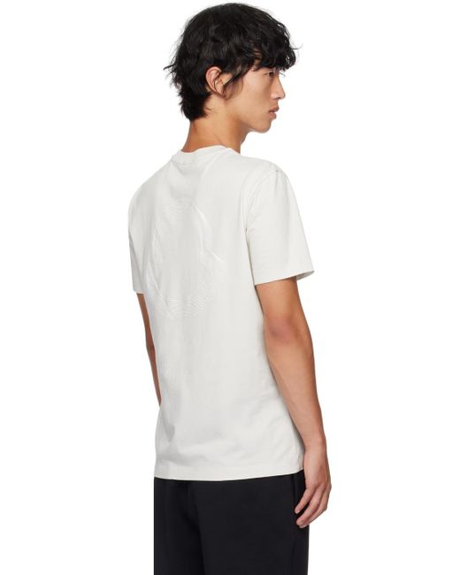 Moncler White Garment-Washed T-Shirt for men