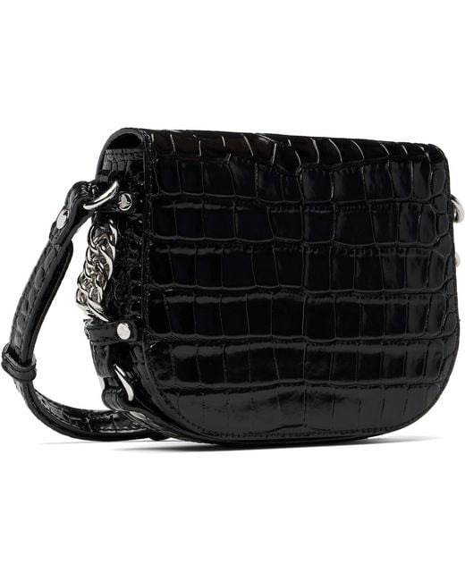 Vivienne Westwood Black Hunter Flap Crossbody Bag for men
