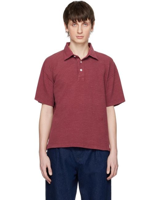 Schnayderman's Red Garment-dyed Polo for men