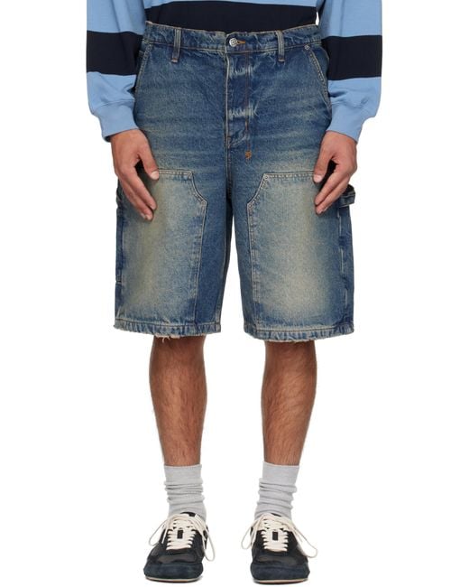Ksubi Blue Maxx Operator Rodeo Shorts for men