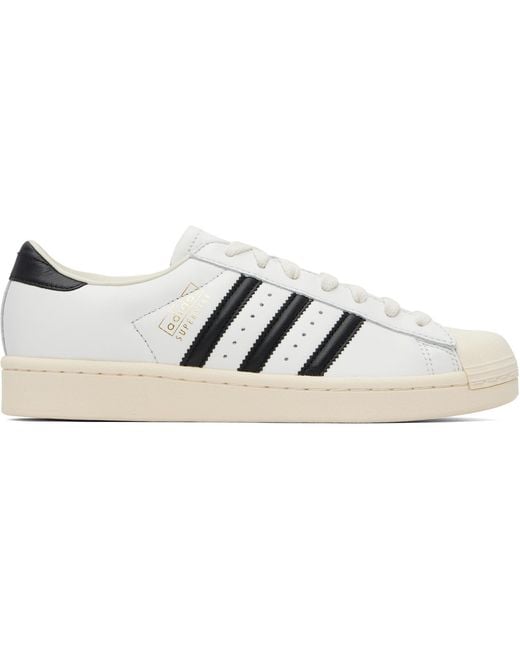 Adidas Originals White Superstar Vintage Sneakers for men