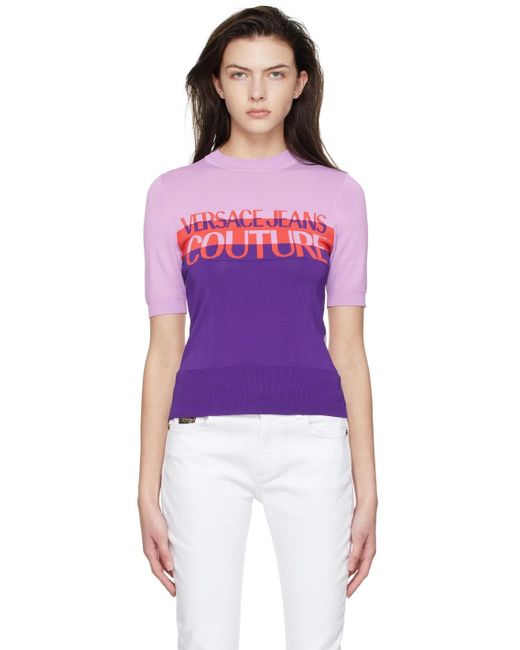 Versace Jeans Couture パープル ビスコース セーター Purple