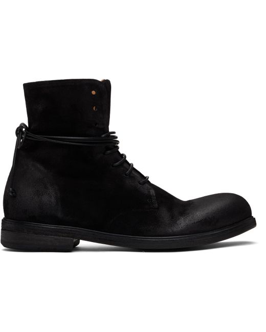 Marsèll Black Zucca Media Lace-Up Ankle Boots for men