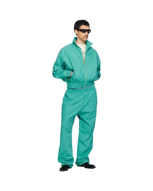 Willy Chavarria Green Ruff Rider Track Pants for men