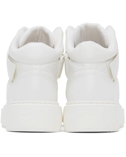 GANNI｜SNEAKERS (SPORTY MIX HIGH TOP SNEAKERS (S2026 135 Ganni Sporty Mix High Top Sneakers In White | ModeSens