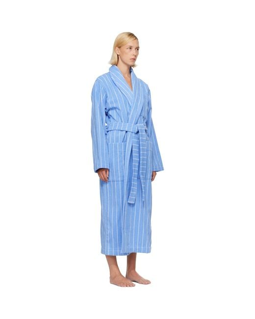 Tekla Blue Terry Classic Bathrobe