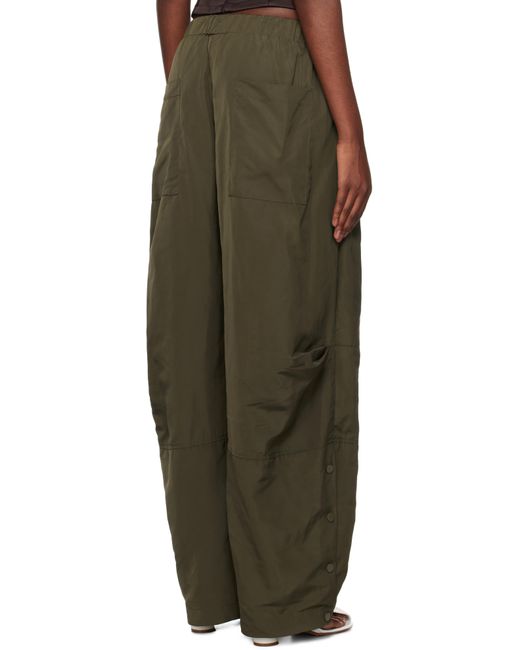 Paris Georgia Green Khaki Elemental Parachute Trousers