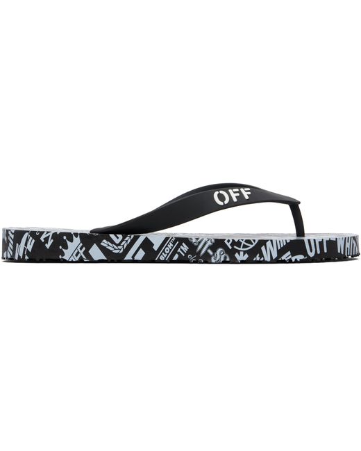 Off-White c/o Virgil Abloh Black Off Stamp Flip-Flops for men