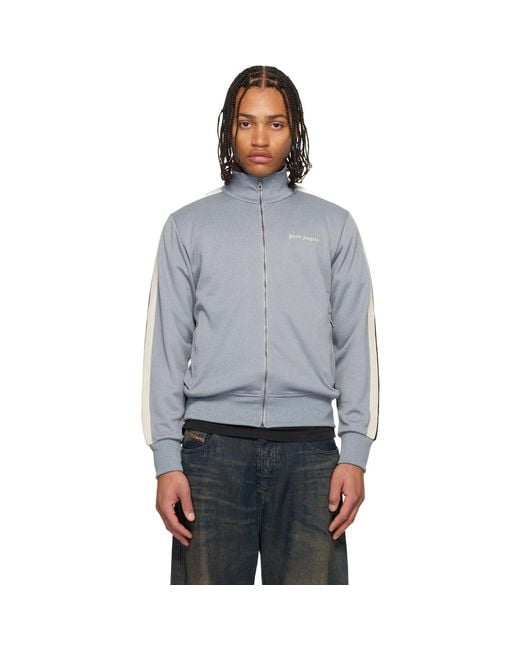 Palm Angels Gray Classic Logo Track Jacket for men