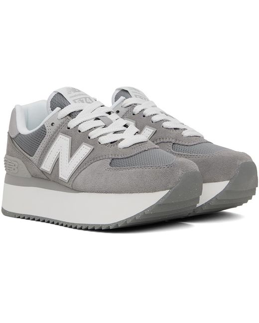 New Balance Black Gray 574+ Sneakers