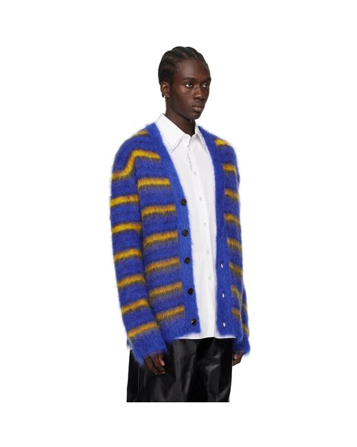 Marni Blue Iconic Stripes Cardigan for men