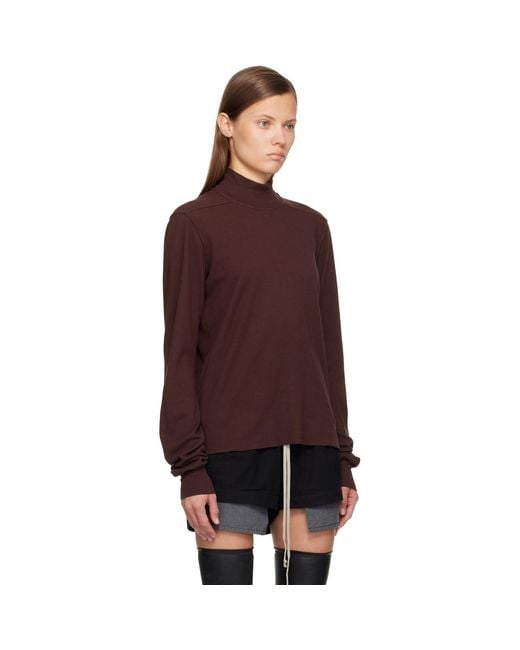 Rick Owens Purple Burgundy Concordians Headon Dbl Turtleneck