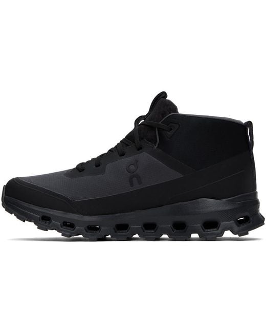 メンズ On Shoes &グレー Cloudroam Waterproof スニーカー Black