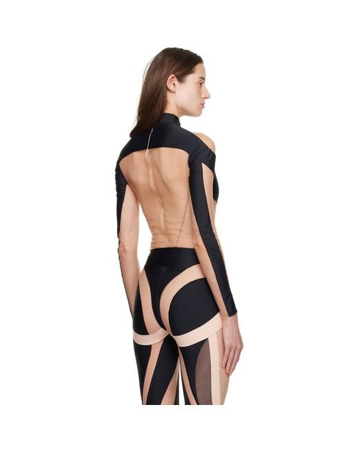 Mugler Black Illusion Bodysuit