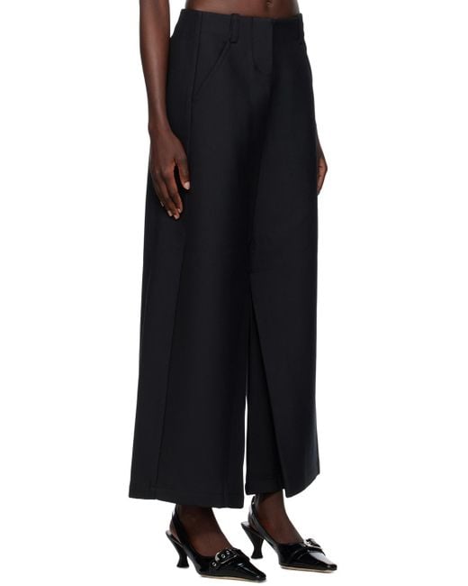 Fax Copy Express Black Oversized Harem Trousers