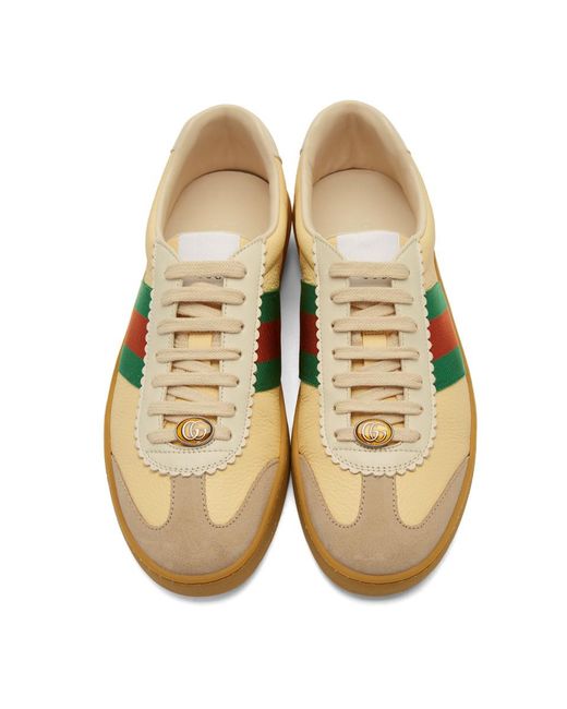 Gucci GG Supreme Mixed Fabric Rhyton Sneakers - Size 6 / 36 | Gucci Shoes |  Bag Borrow or Steal