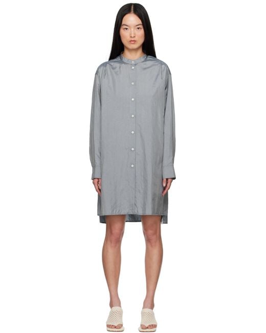 Jil Sander ブルー バンドカラー ミニワンピース Black