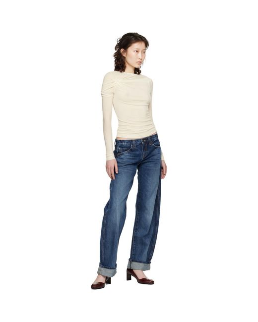 Agolde Blue Off- Lissa Long Sleeve T-Shirt